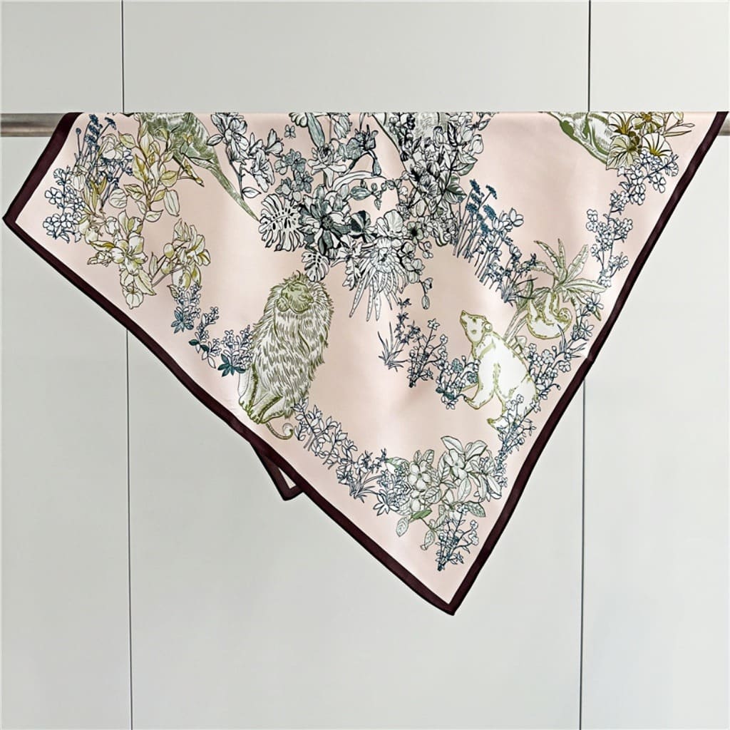 MaraSilk Pure Mulberry Silk Scarf - Square Crepe Satin MS134