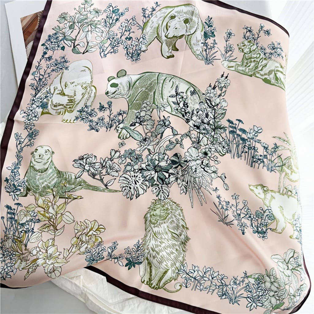 MaraSilk Pure Mulberry Silk Scarf - Square Crepe Satin MS134