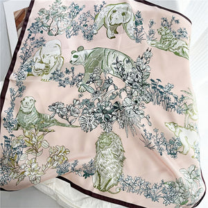 MaraSilk Pure Mulberry Silk Scarf - Square Crepe Satin MS134