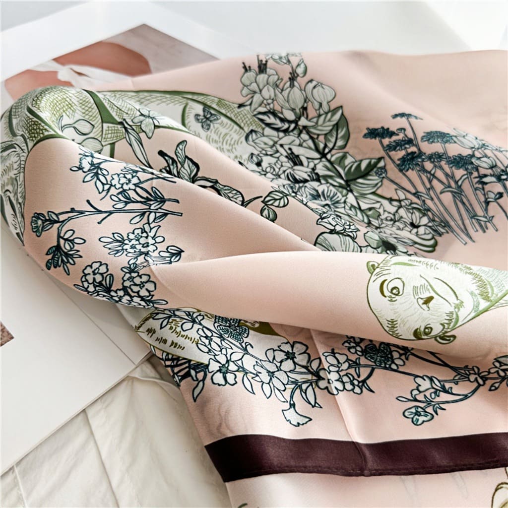 MaraSilk Pure Mulberry Silk Scarf - Square Crepe Satin MS134