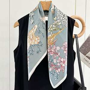 MaraSilk Pure Mulberry Silk Scarf - Square Crepe Satin MS134