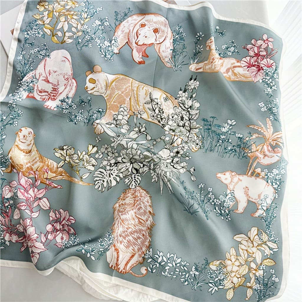 MaraSilk Pure Mulberry Silk Scarf - Square Crepe Satin MS134