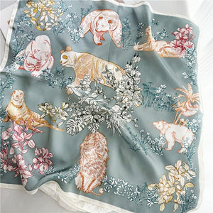 MaraSilk Pure Mulberry Silk Scarf - Square Crepe Satin MS134