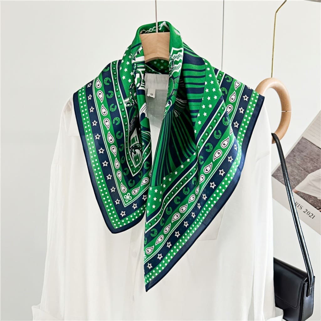 MaraSilk Pure Mulberry Silk Scarf - Square Crepe Satin MS136