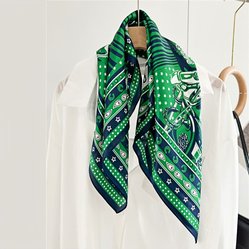 MaraSilk Pure Mulberry Silk Scarf - Square Crepe Satin MS136