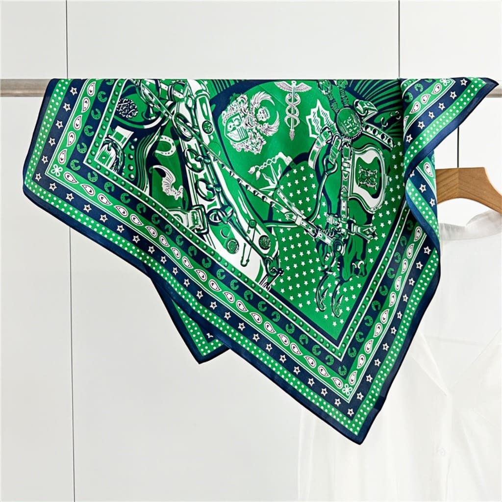 MaraSilk Pure Mulberry Silk Scarf - Square Crepe Satin MS136