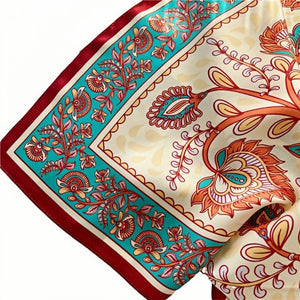 MaraSilk Pure Mulberry Silk Scarf - Square Crepe Satin MS138