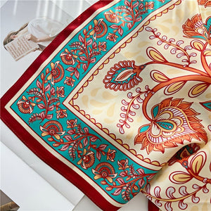 MaraSilk Pure Mulberry Silk Scarf - Square Crepe Satin MS138