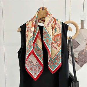 MaraSilk Pure Mulberry Silk Scarf - Square Crepe Satin MS138