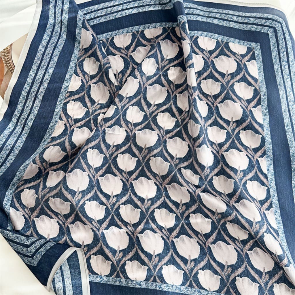 MaraSilk Pure Mulberry Silk Scarf - Square Crepe Satin MS139