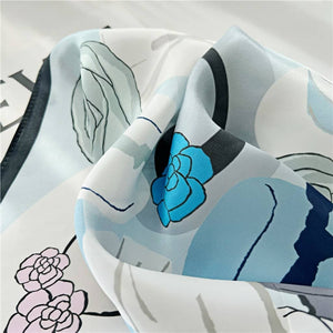 MaraSilk Pure Mulberry Silk Scarf Square Crepe Satin MS14-10