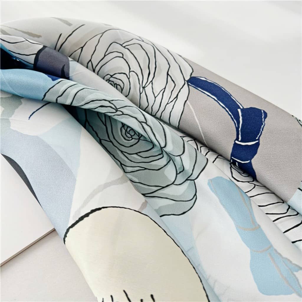 MaraSilk Pure Mulberry Silk Scarf Square Crepe Satin MS14-11