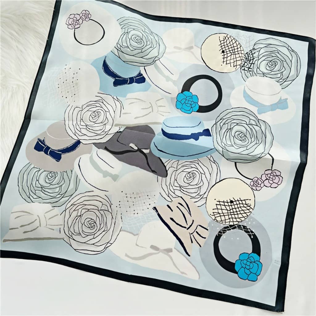 MaraSilk Pure Mulberry Silk Scarf Square Crepe Satin MS14-12