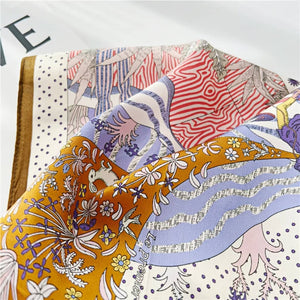 MaraSilk Pure Mulberry Silk Scarf Square Crepe Satin MS14-18