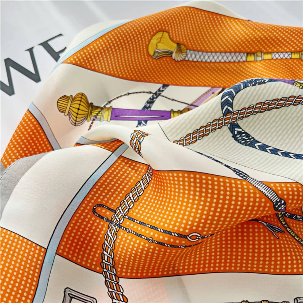 MaraSilk Pure Mulberry Silk Scarf Square Crepe Satin MS14-2