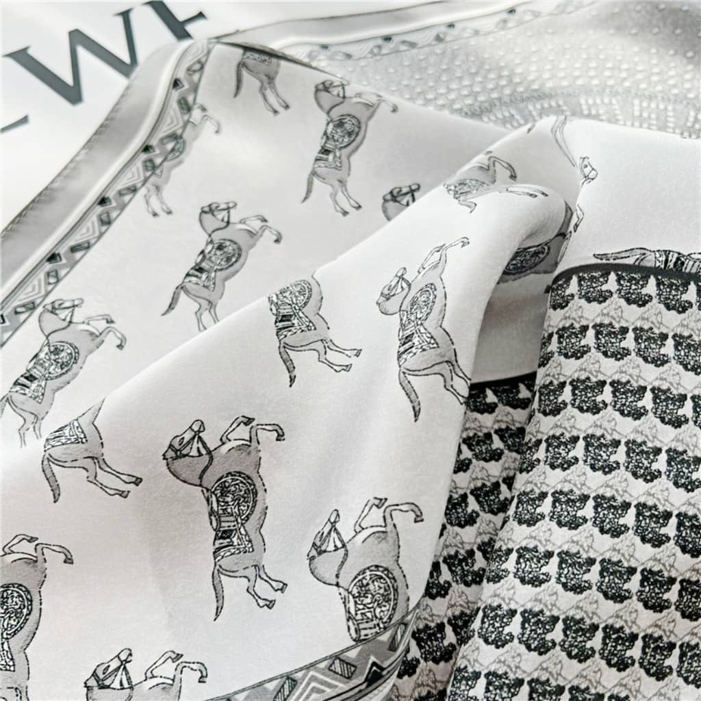 MaraSilk Pure Mulberry Silk Scarf Square Crepe Satin MS14-26