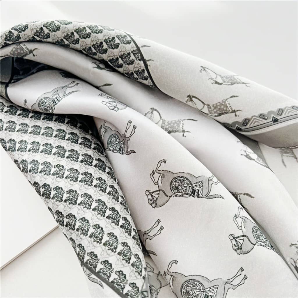 MaraSilk Pure Mulberry Silk Scarf Square Crepe Satin MS14-27