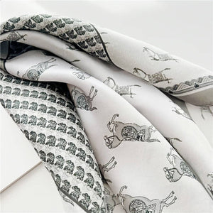 MaraSilk Pure Mulberry Silk Scarf Square Crepe Satin MS14-27