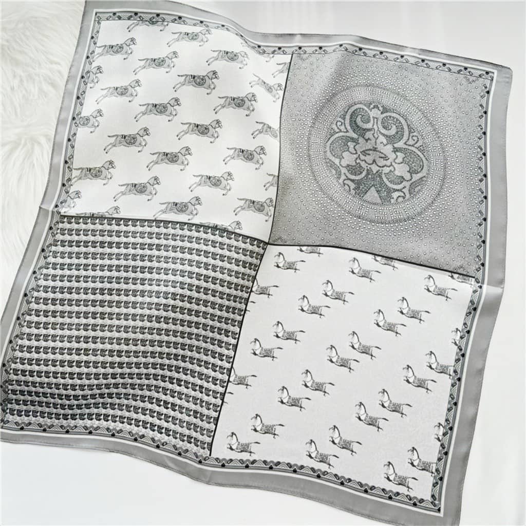 MaraSilk Pure Mulberry Silk Scarf Square Crepe Satin MS14-28