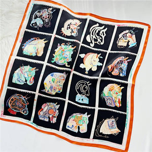 MaraSilk Pure Mulberry Silk Scarf Square Crepe Satin MS14-32