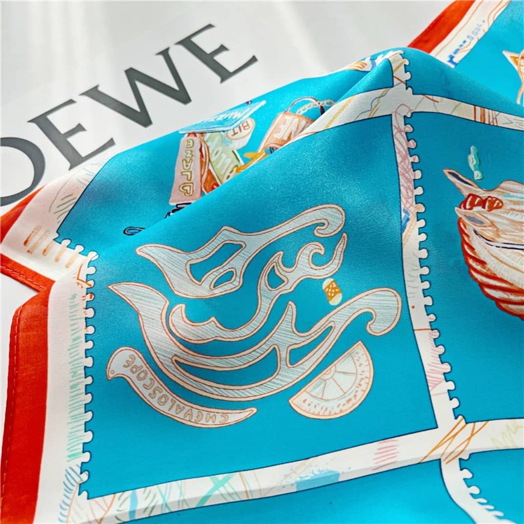 MaraSilk Pure Mulberry Silk Scarf Square Crepe Satin MS14-34