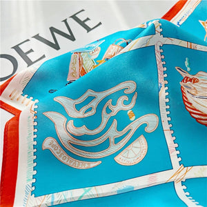 MaraSilk Pure Mulberry Silk Scarf Square Crepe Satin MS14-34