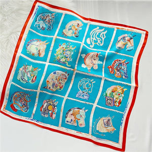 MaraSilk Pure Mulberry Silk Scarf Square Crepe Satin MS14-36