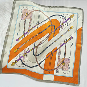 MaraSilk Pure Mulberry Silk Scarf Square Crepe Satin MS14-4