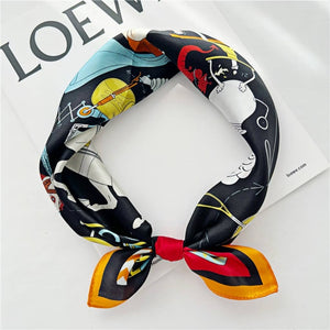 MaraSilk Pure Mulberry Silk Scarf Square Crepe Satin MS14-41