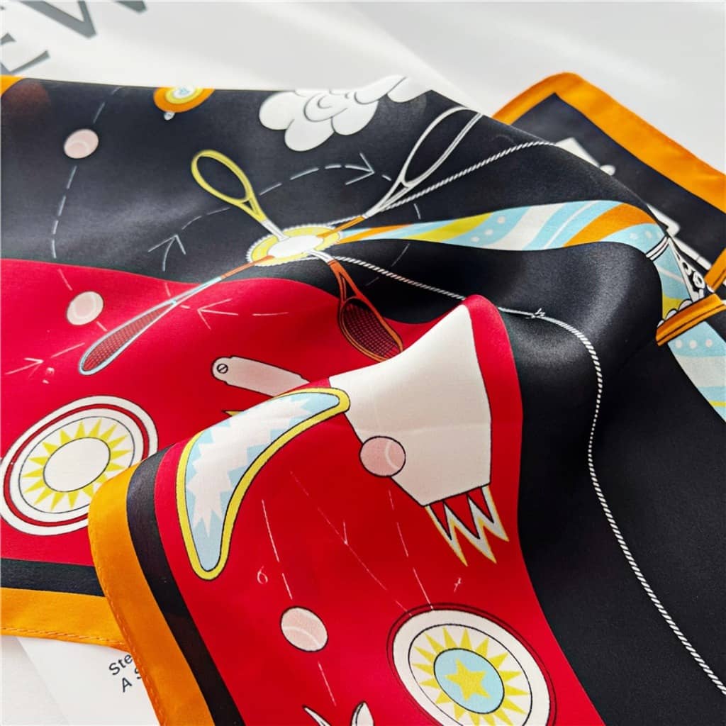 MaraSilk Pure Mulberry Silk Scarf Square Crepe Satin MS14-42