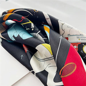 MaraSilk Pure Mulberry Silk Scarf Square Crepe Satin MS14-43