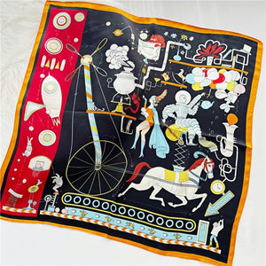 MaraSilk Pure Mulberry Silk Scarf Square Crepe Satin MS14-44