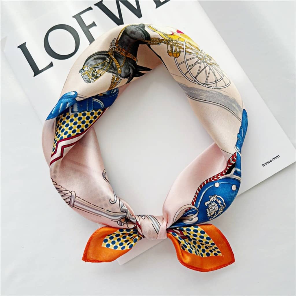 MaraSilk Pure Mulberry Silk Scarf Square Crepe Satin MS14-45