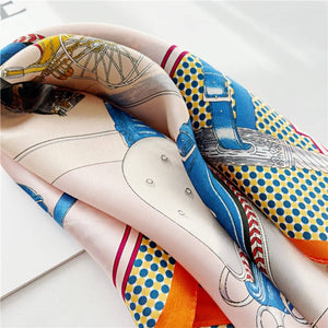 MaraSilk Pure Mulberry Silk Scarf Square Crepe Satin MS14-47