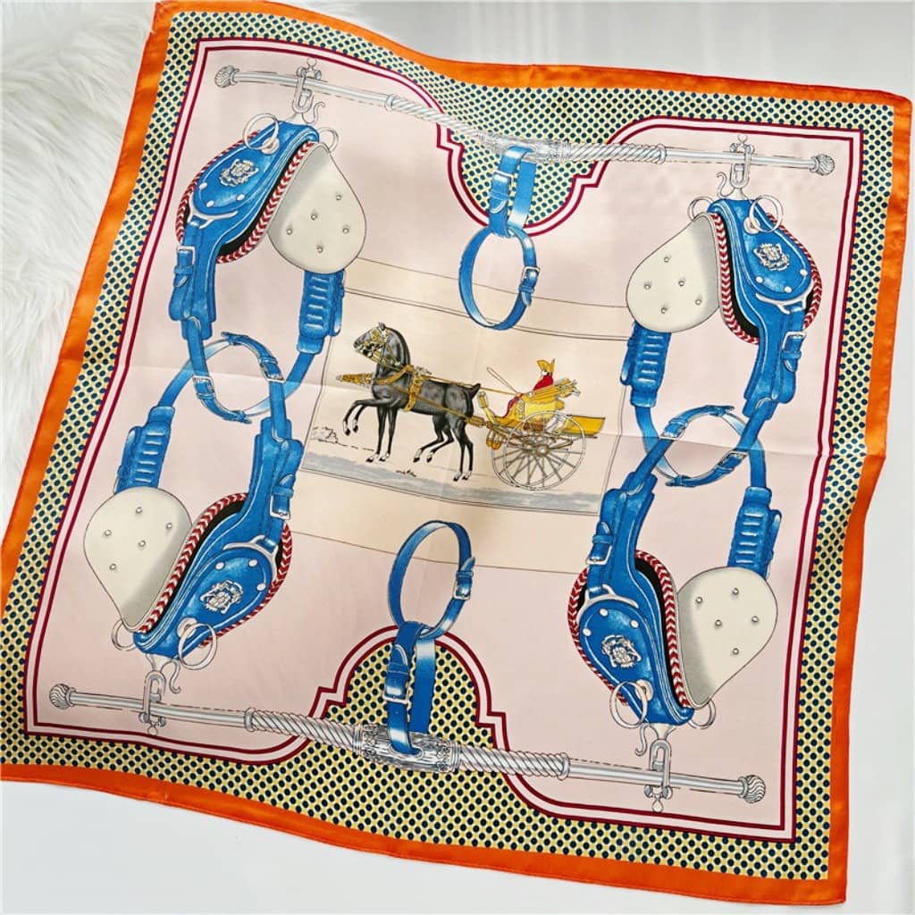 MaraSilk Pure Mulberry Silk Scarf Square Crepe Satin MS14-48