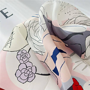MaraSilk Pure Mulberry Silk Scarf Square Crepe Satin MS14-6