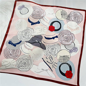 MaraSilk Pure Mulberry Silk Scarf Square Crepe Satin MS14-8