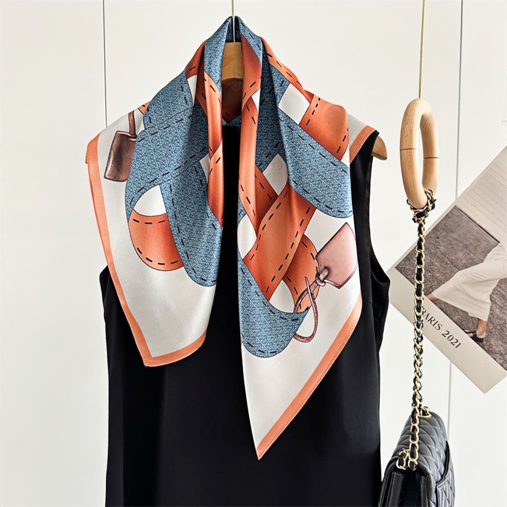 MaraSilk Pure Mulberry Silk Scarf - Square Crepe Satin MS140