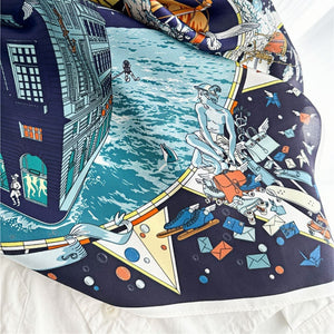 MaraSilk Pure Mulberry Silk Scarf - Square Crepe Satin MS141