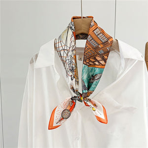 MaraSilk Pure Mulberry Silk Scarf - Square Crepe Satin MS141