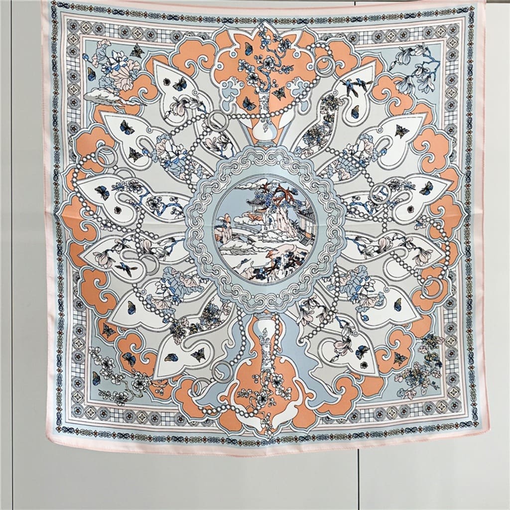 MaraSilk Pure Mulberry Silk Scarf - Square Crepe Satin MS142 25" x 25" MS14202