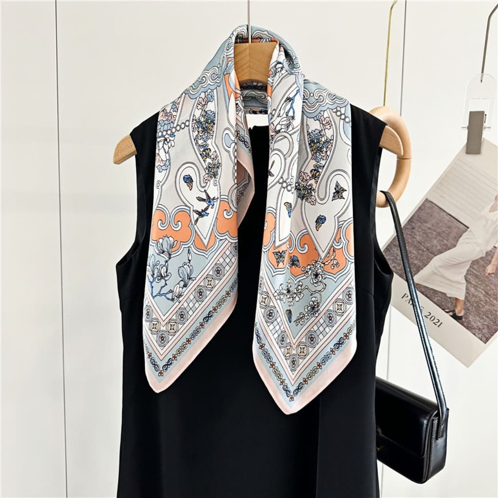 MaraSilk Pure Mulberry Silk Scarf - Square Crepe Satin MS142