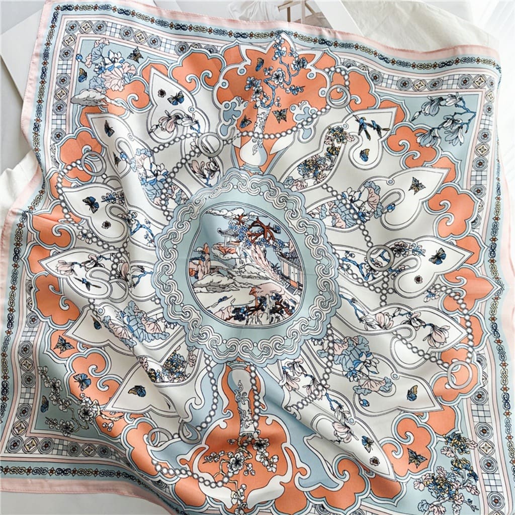 MaraSilk Pure Mulberry Silk Scarf - Square Crepe Satin MS142