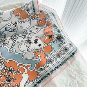 MaraSilk Pure Mulberry Silk Scarf - Square Crepe Satin MS142