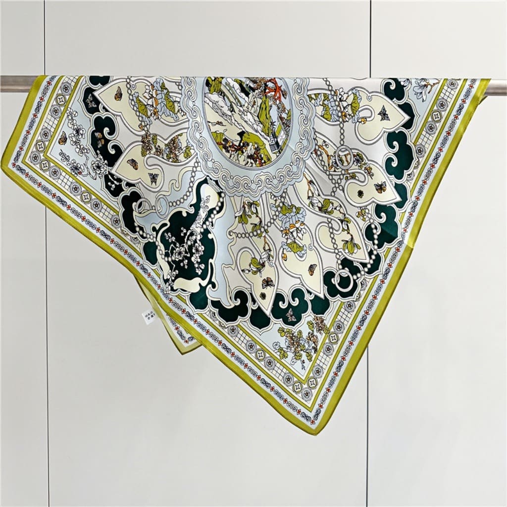 MaraSilk Pure Mulberry Silk Scarf - Square Crepe Satin MS142