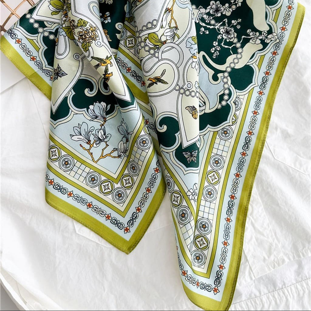 MaraSilk Pure Mulberry Silk Scarf - Square Crepe Satin MS142