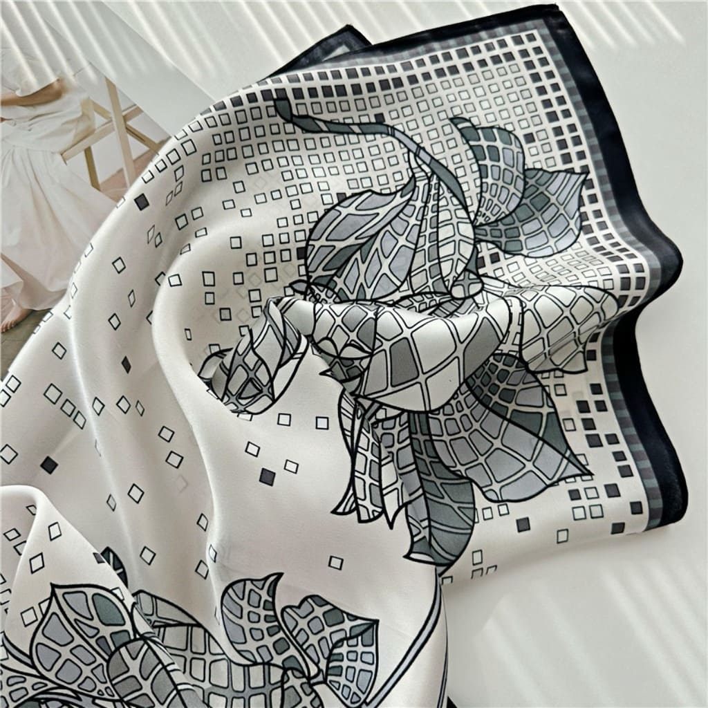 MaraSilk Pure Mulberry Silk Scarf - Square Crepe Satin MS143