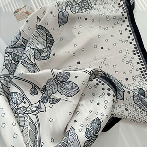 MaraSilk Pure Mulberry Silk Scarf - Square Crepe Satin MS143