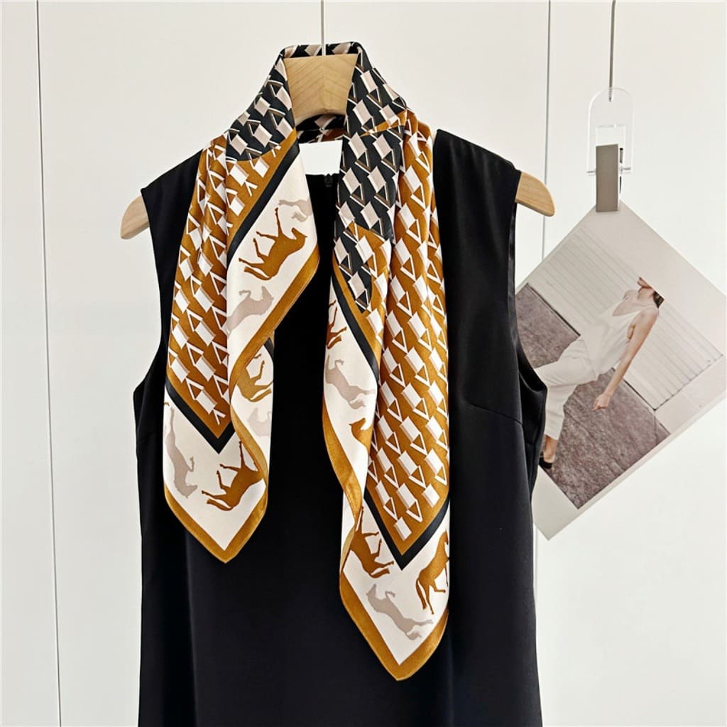 MaraSilk Pure Mulberry Silk Scarf - Square Crepe Satin MS144