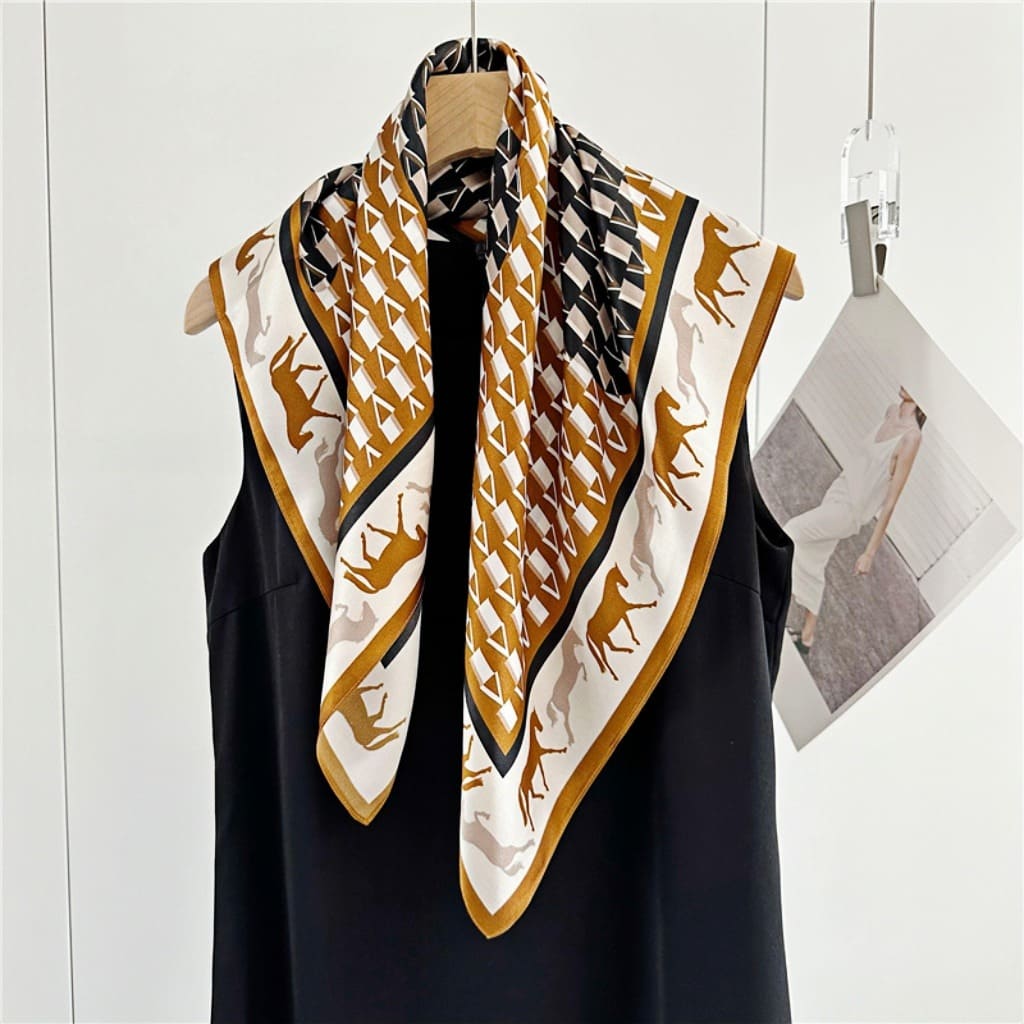 MaraSilk Pure Mulberry Silk Scarf - Square Crepe Satin MS144